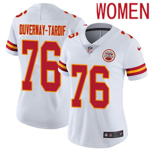 Women Kansas City Chiefs #76 Laurent Duvernay-Tardif Nike White Vapor Limited NFL Jersey->women nfl jersey->Women Jersey